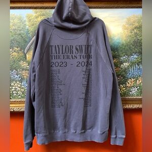 Taylor Swift The Eras Tour 2023 Blue Grey Oversized Official Merch Hoodie XL